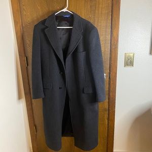 Vintage Men’s Pendleton Wool Trench Coat - 100% Wool - Dark Grey - Size 44